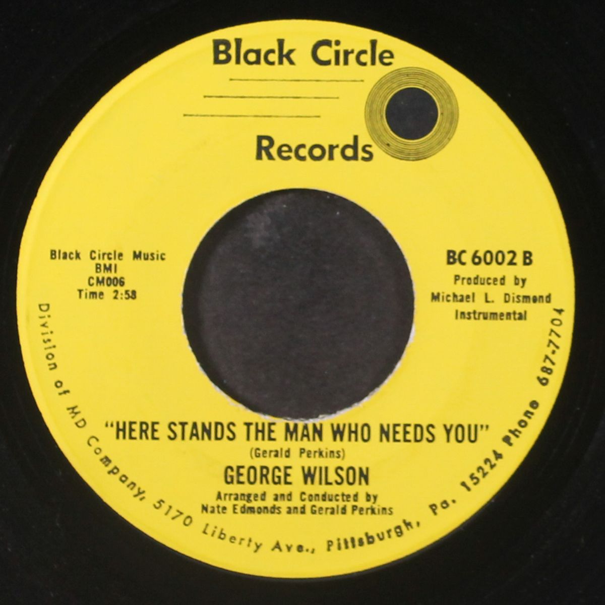 here stands the man who needs you / instrumental by GEORGE WILSON