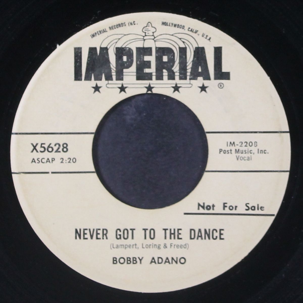 never got to the dance by BOBBY ADANO