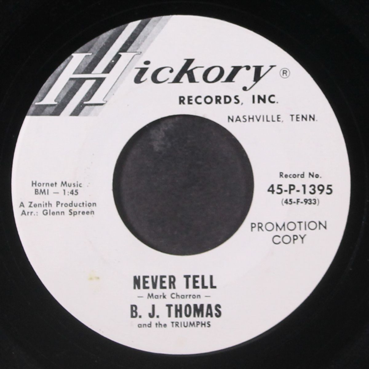 never tell / billy and sue by B.J. THOMAS
