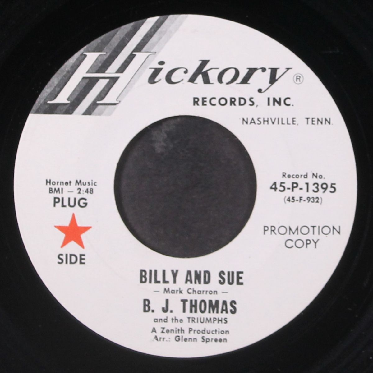 never tell / billy and sue by B.J. THOMAS