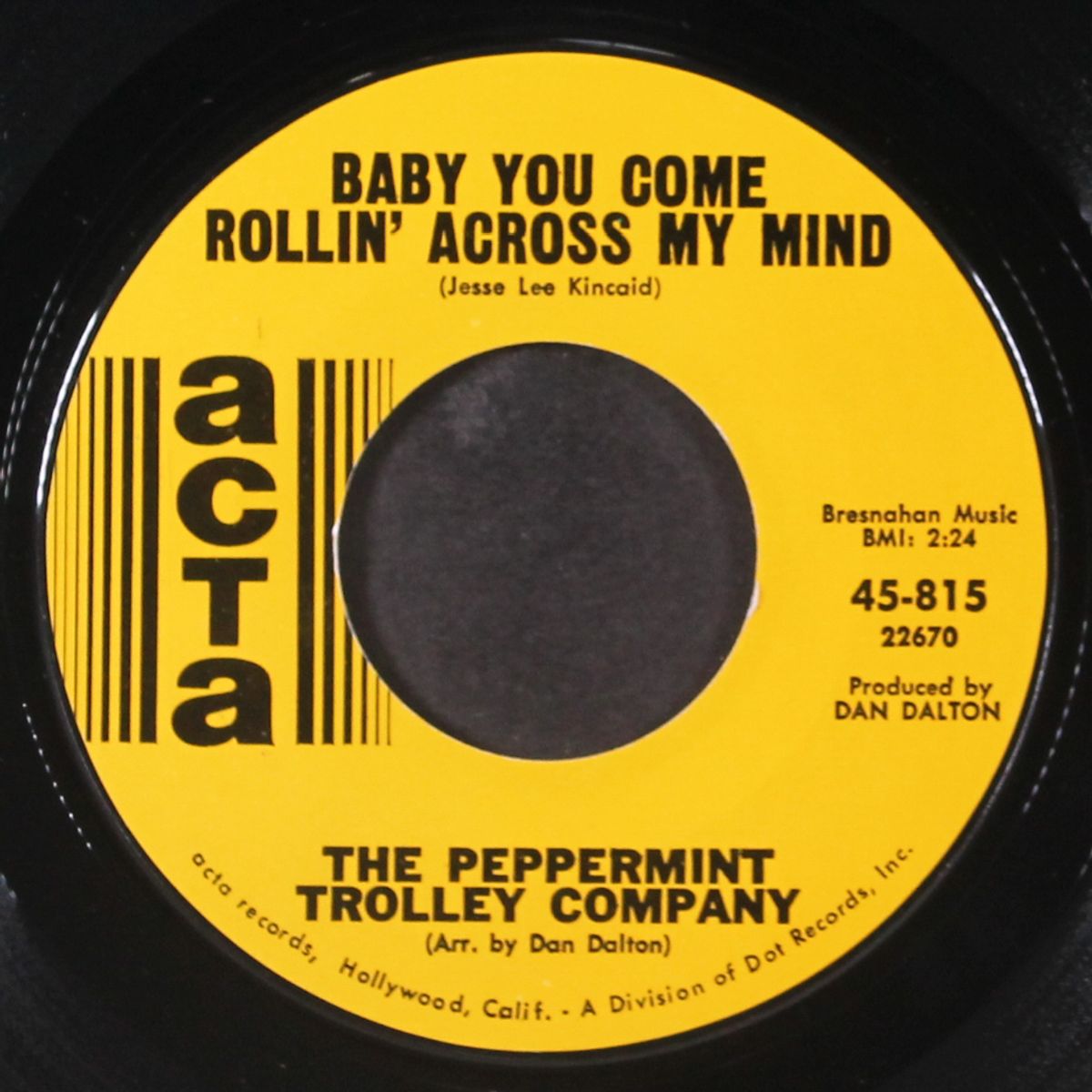 baby you come rollin' across my mind / 9 o'clock business man by PEPPERMINT TROLLEY COMPANY