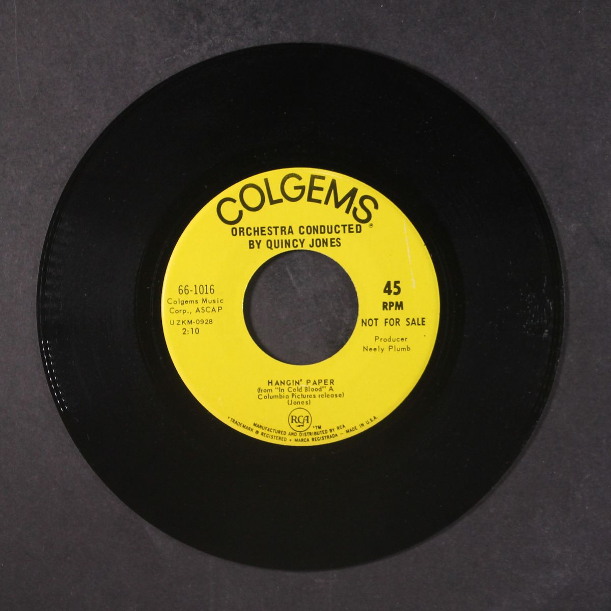lonely bottles / hangin' paper by QUINCY JONES