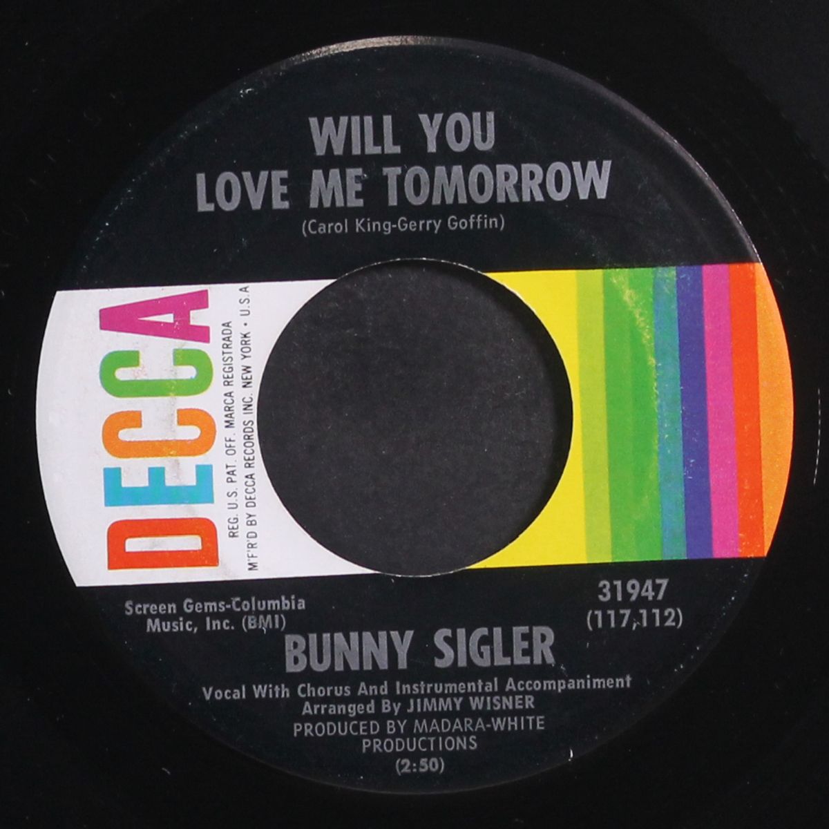comparatively speaking / will you love me tomorrow by BUNNY SIGLER