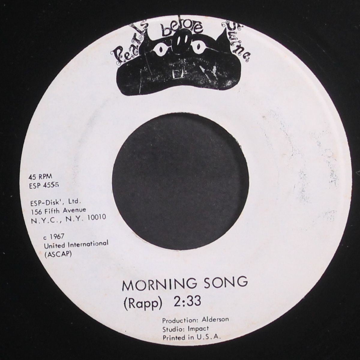 drop out! / morning song by PEARLS BEFORE SWINE