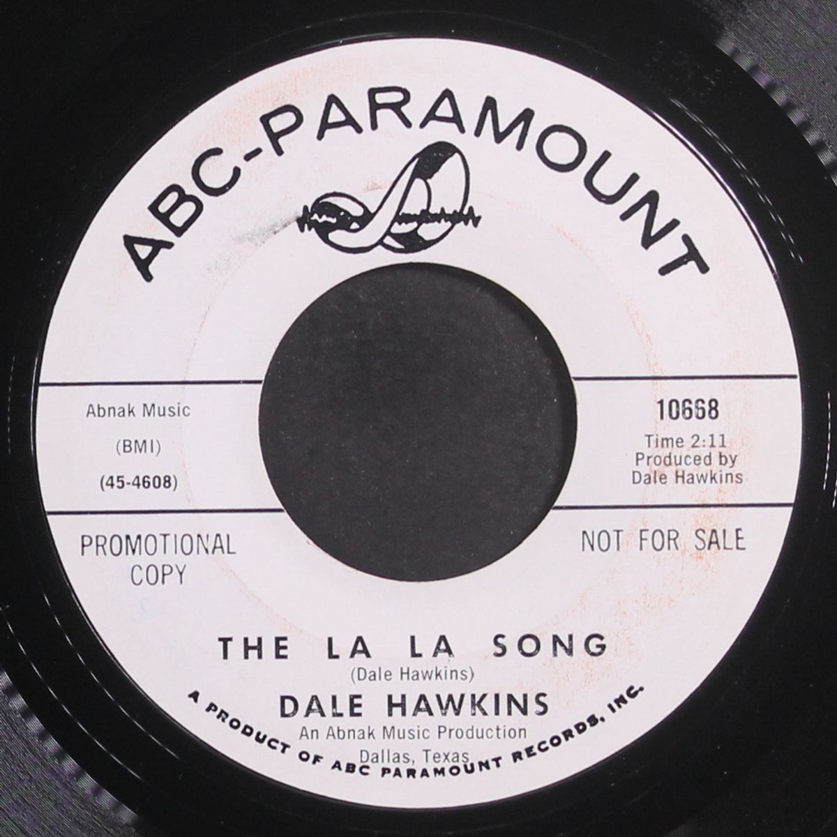 i'll fly high / the la la song by DALE HAWKINS