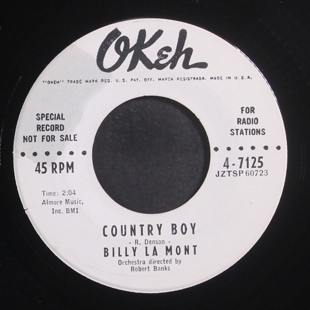 country boy / can't make it by myself by BILLY LA MONT