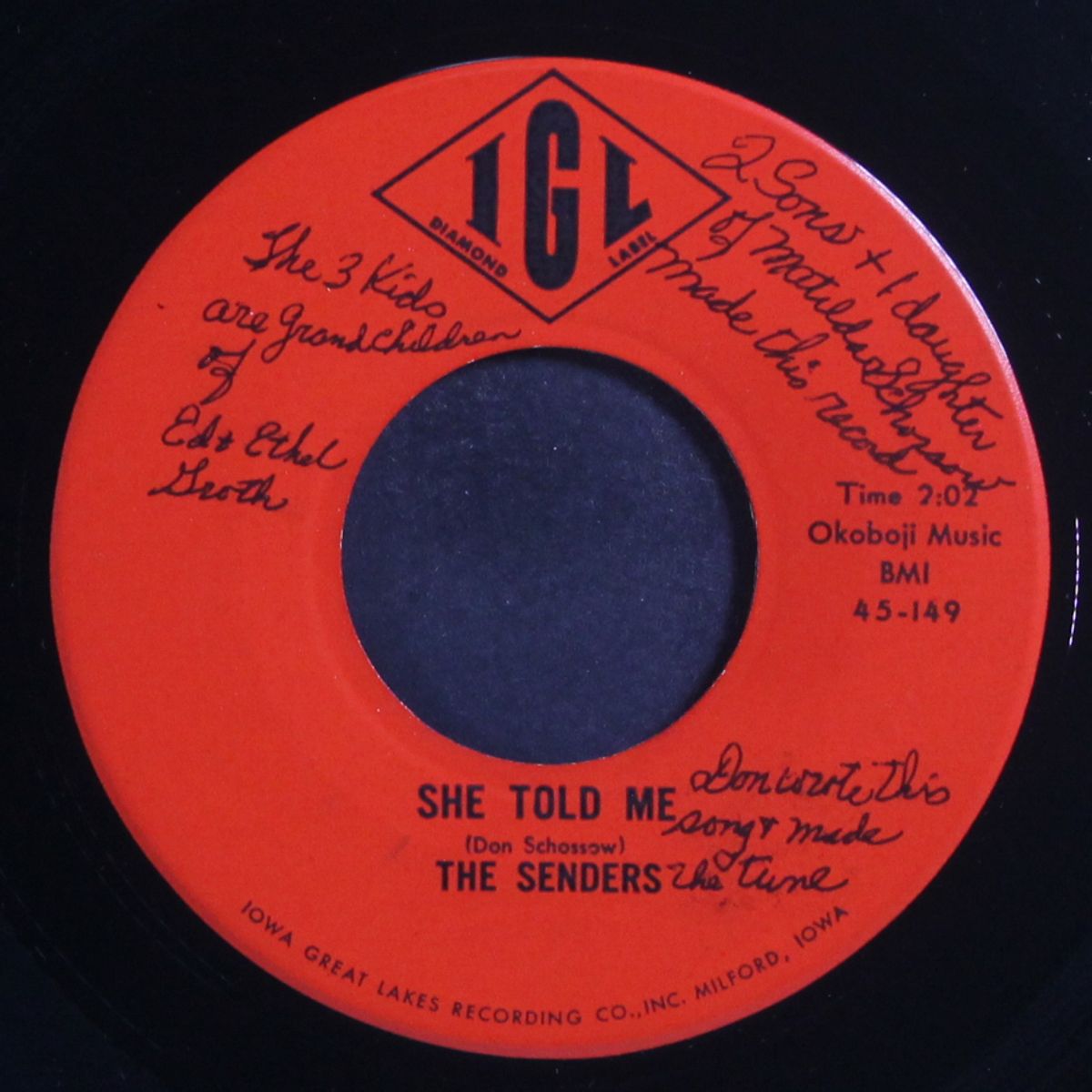 she told me / sometimes good guys don't wear white by SENDERS
