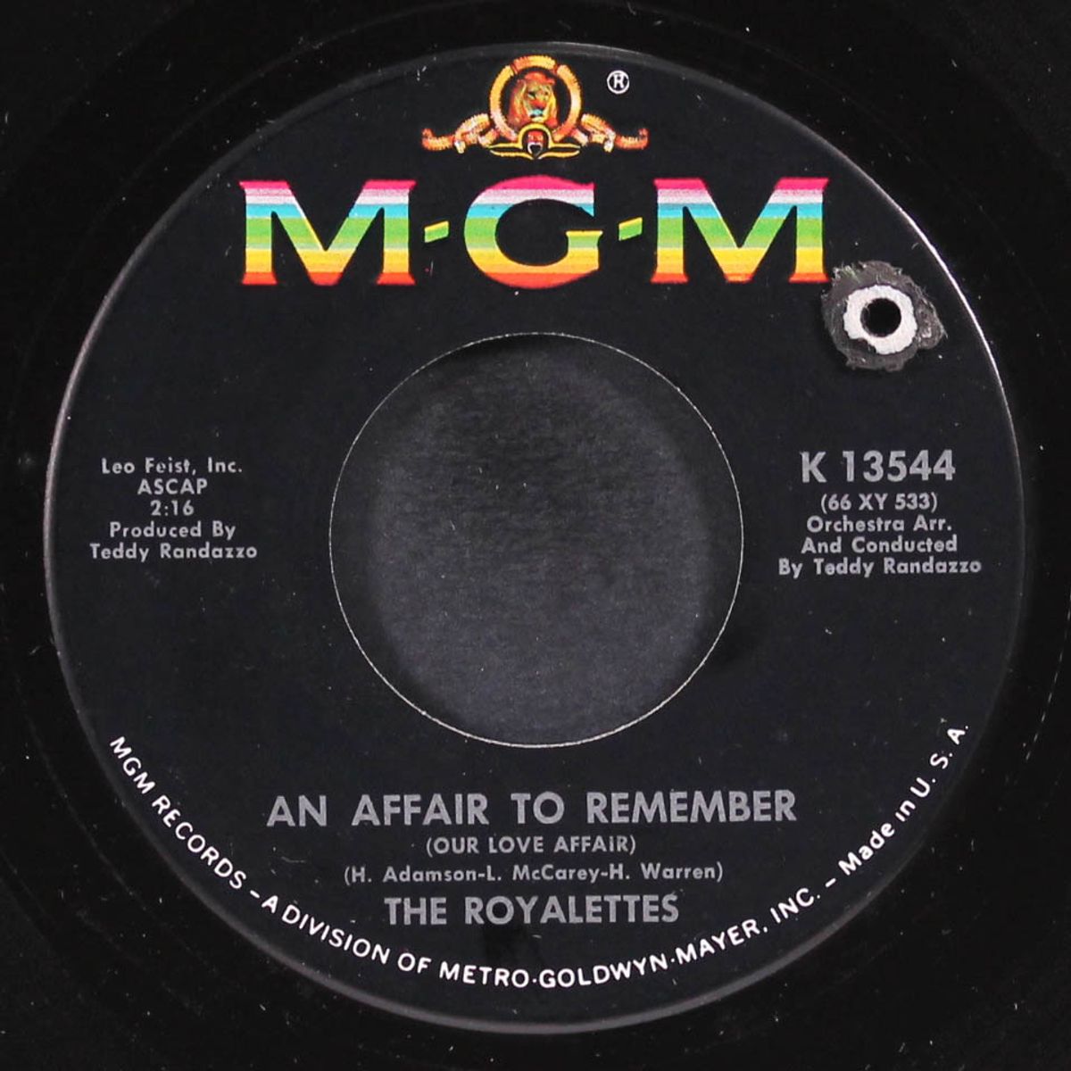 an affair to remember / i don't want to be the one by ROYALETTES