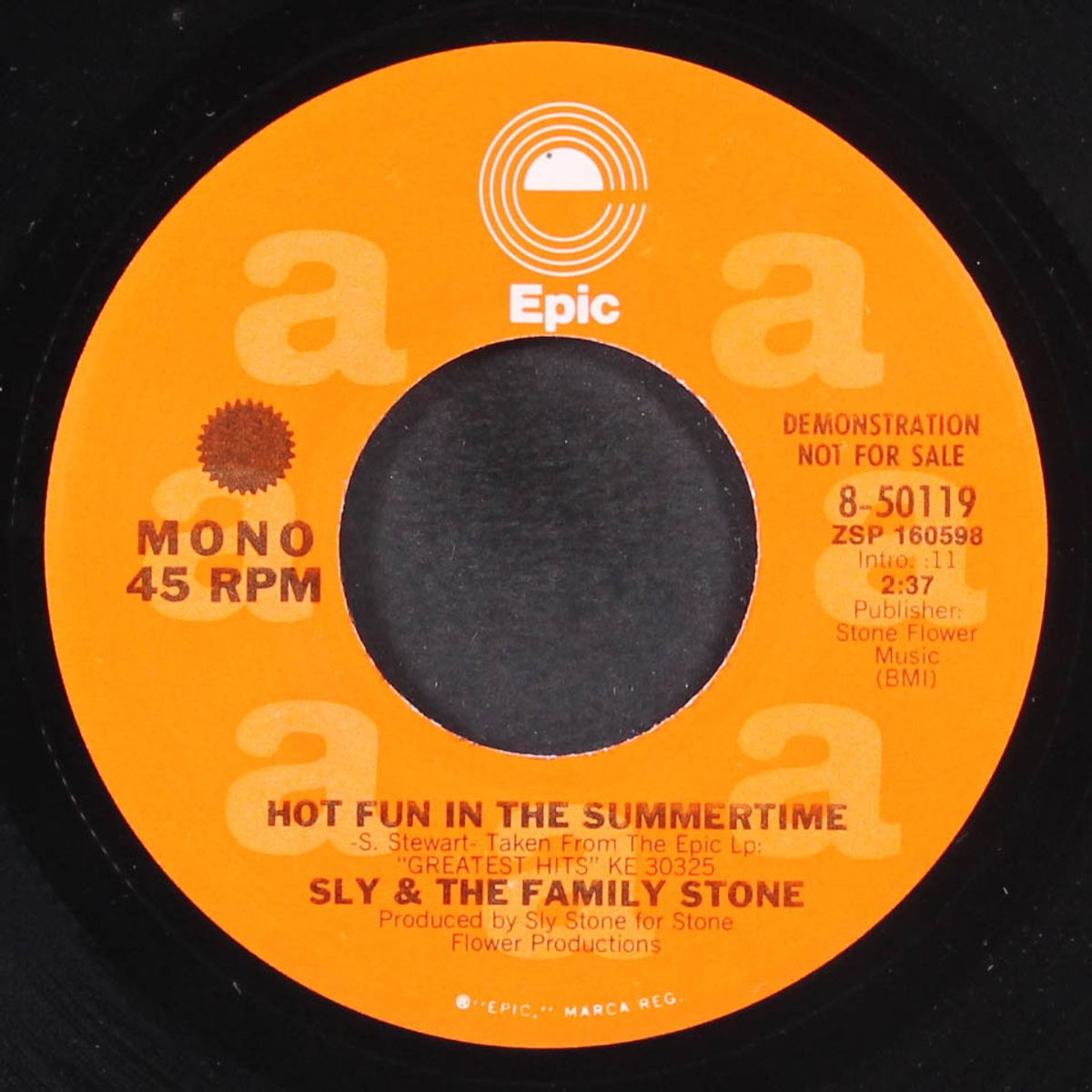 hot fun in the summertime / mono by SLY & FAMILY STONE