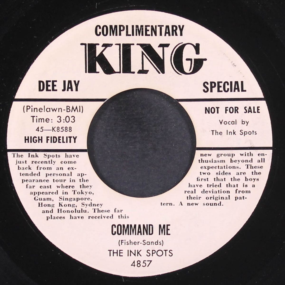 i'll walk a country mile / command me by INK SPOTS