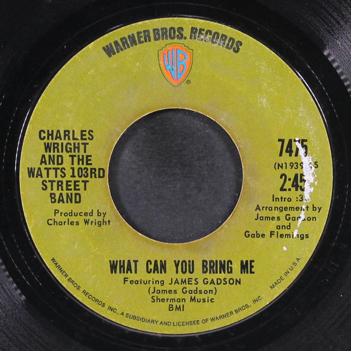 what can you bring me / your love by CHARLES WRIGHT & WATTS 103RD ST RHYTHM BAND