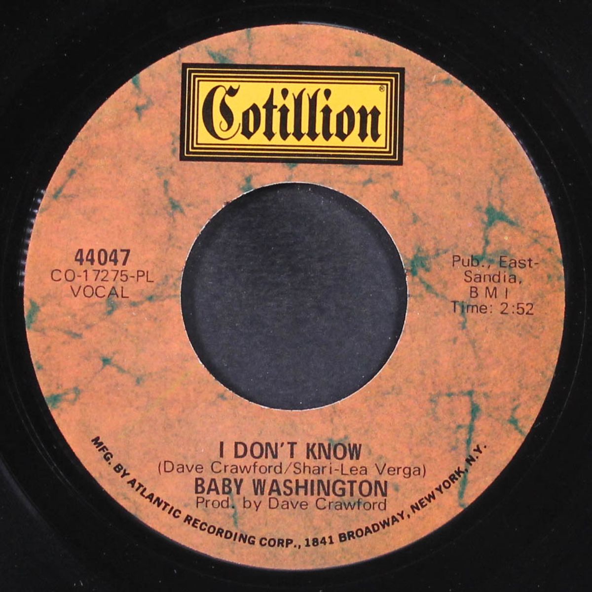 i can't afford to lose him / i don't know by BABY WASHINGTON