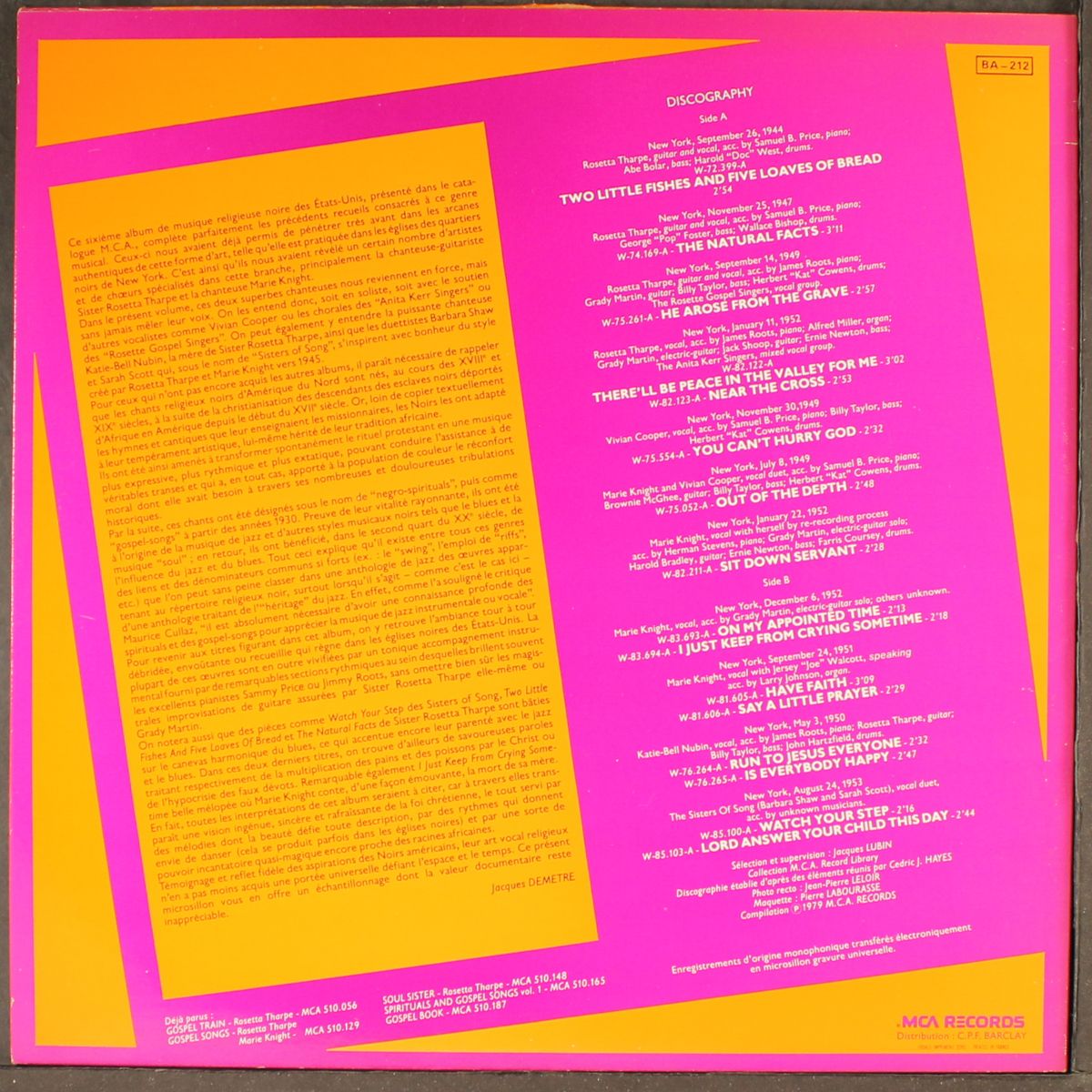 spirituals and gospel songs, vol. 2; the lord's servants by VARIOUS