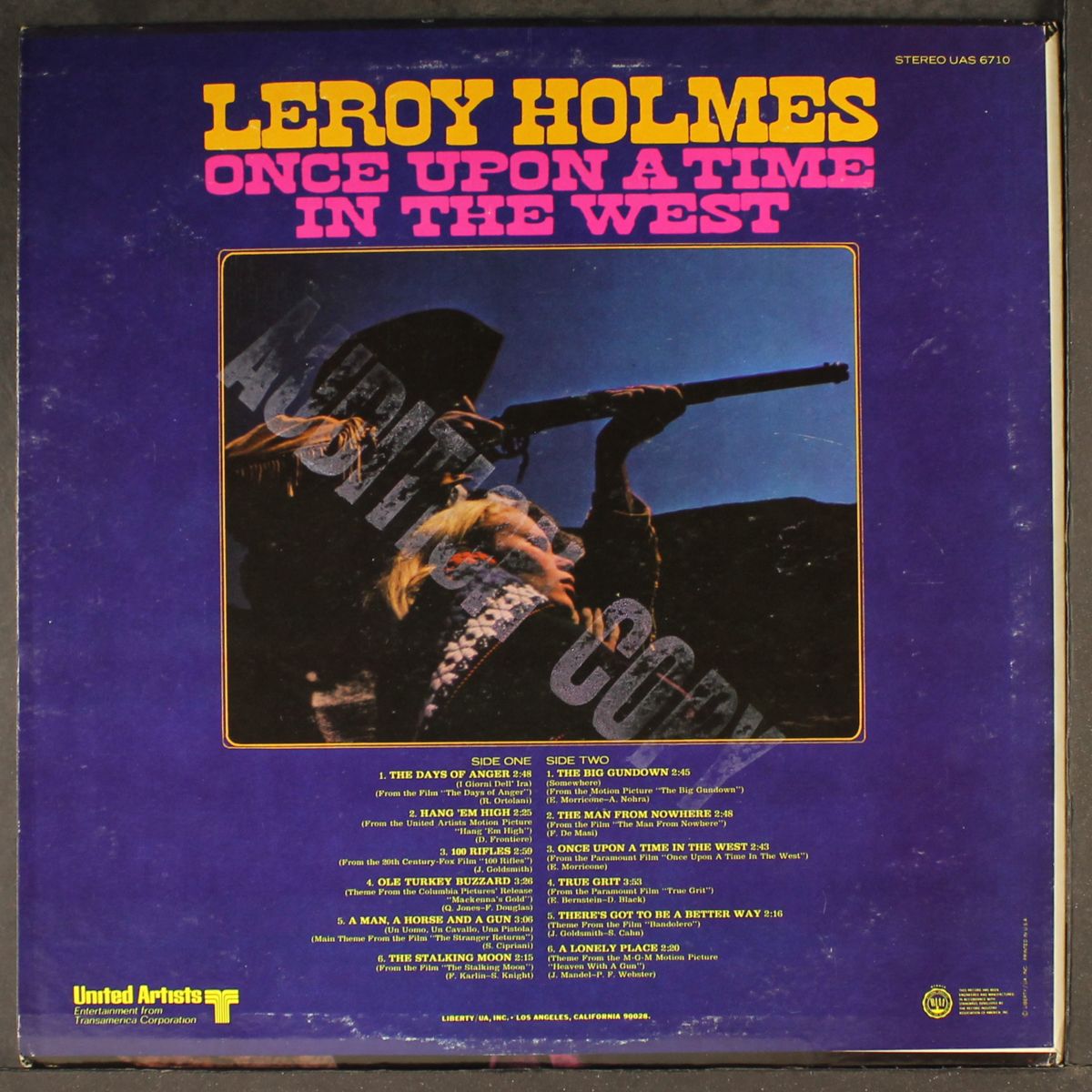 once upon a time in the west by LEROY HOLMES