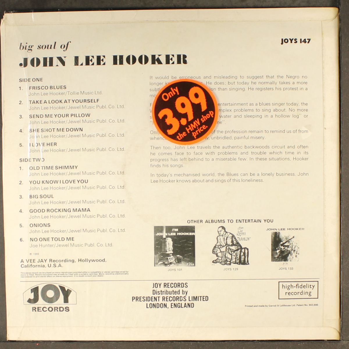 the big soul of by JOHN LEE HOOKER