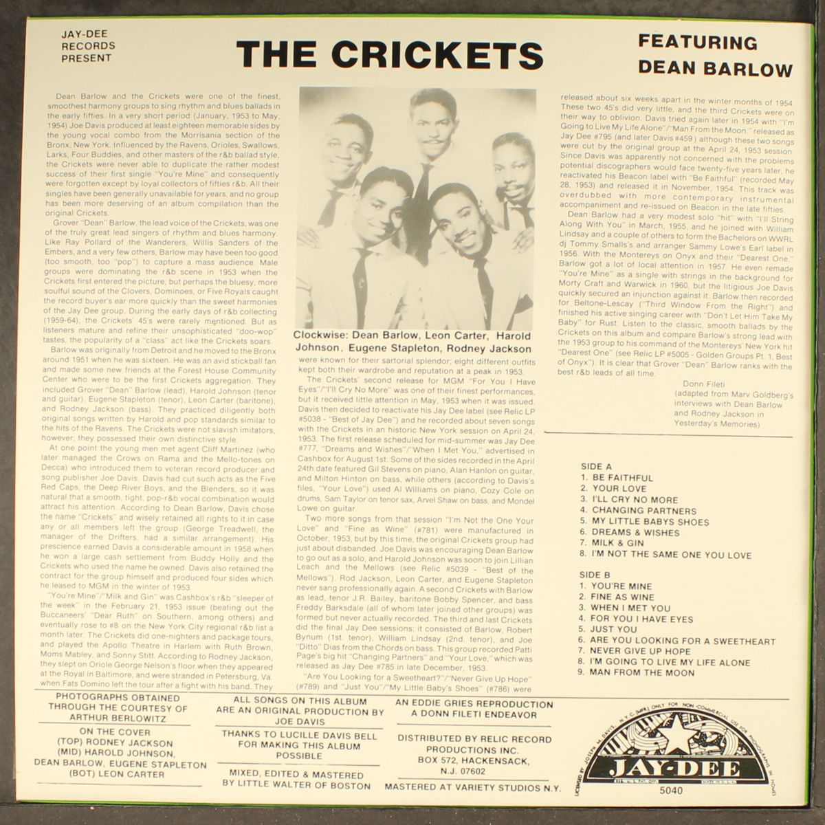 featuring dean barlow by CRICKETS