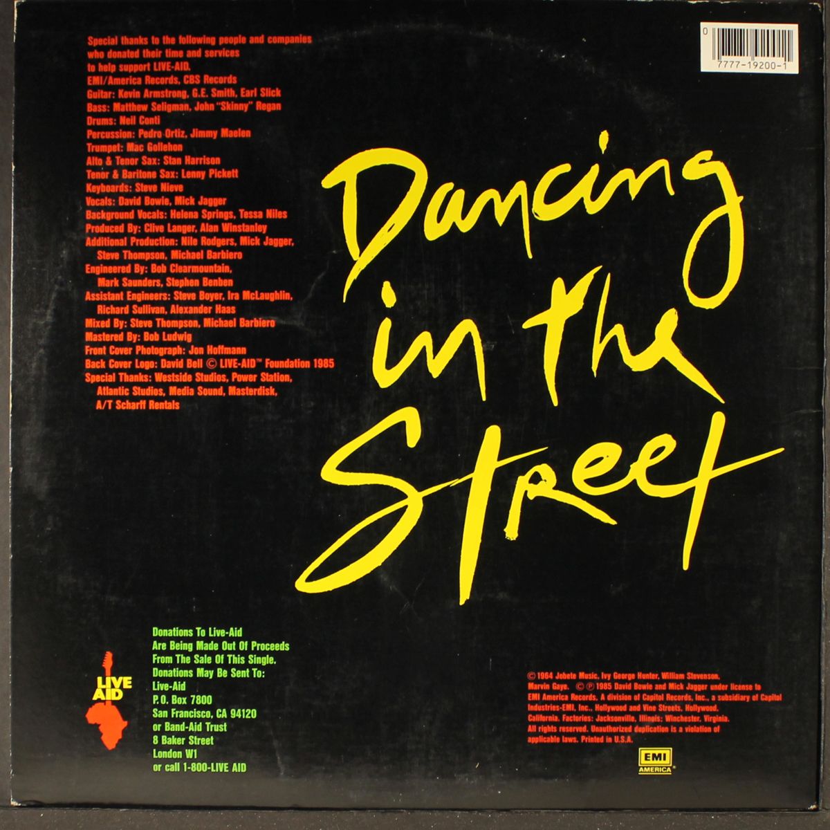 dancing in the street (3 mixes) by DAVID BOWIE & MICK JAGGER