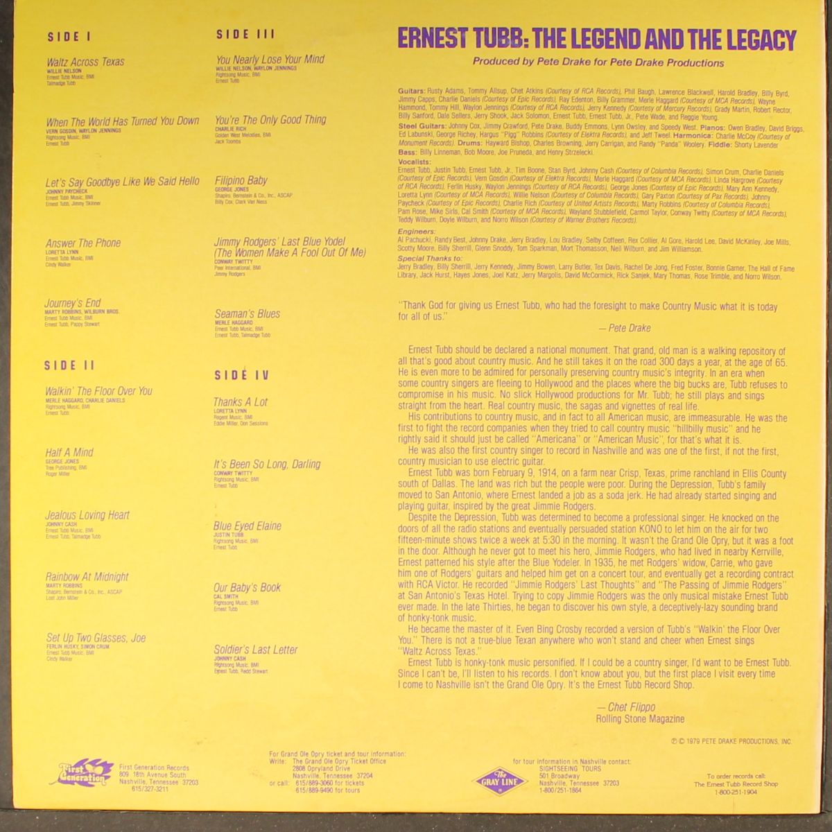 the legend and the legacy by ERNEST TUBB
