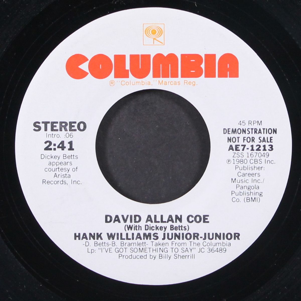 hank williams junior-junior / same by DAVID ALLAN COE