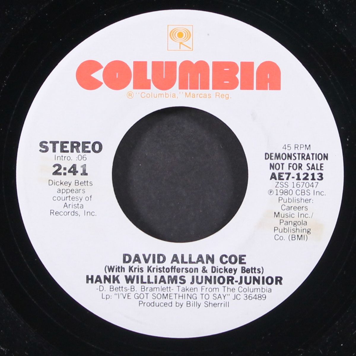 hank williams junior-junior / same by DAVID ALLAN COE