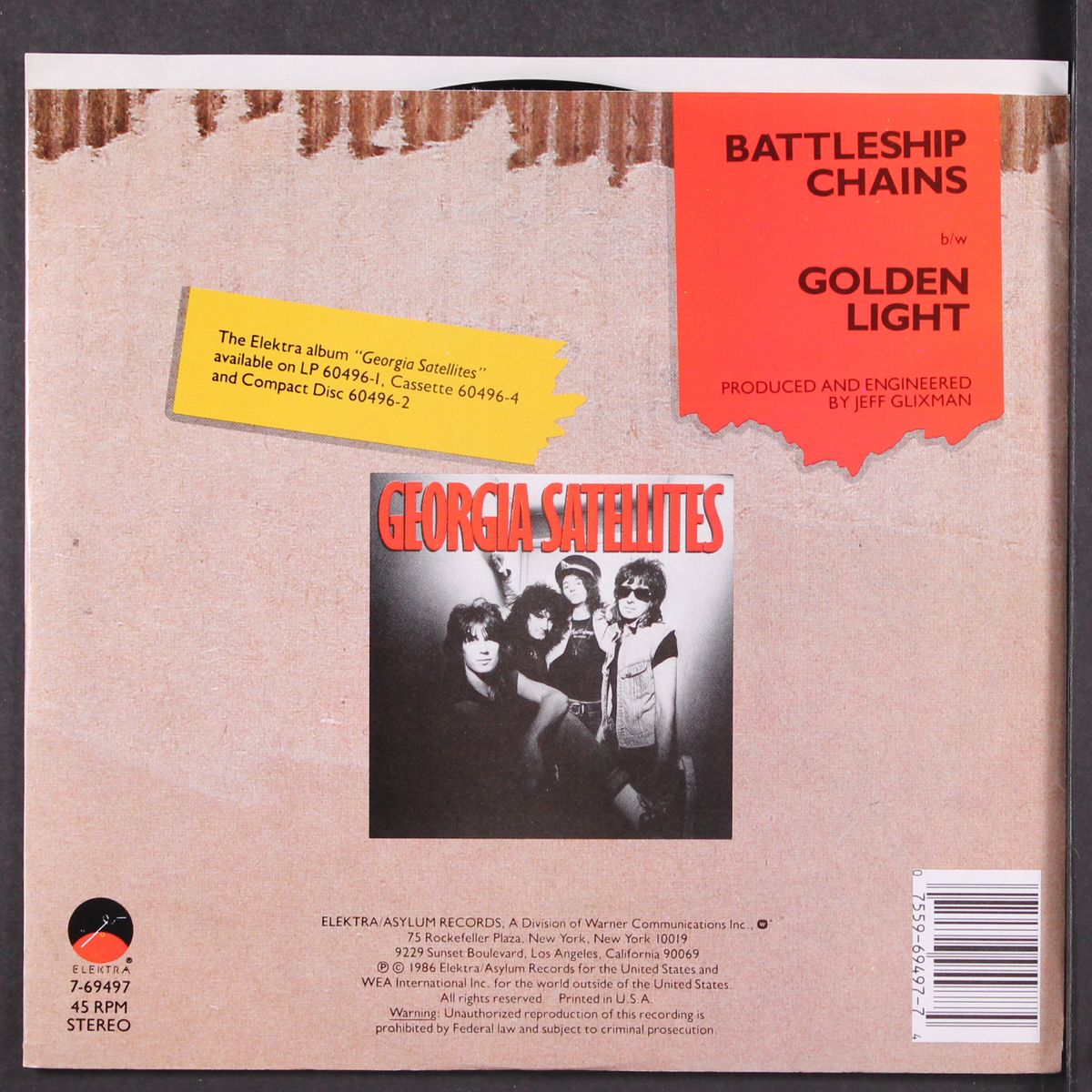 battleship chains / golden light by GEORGIA SATELLITES