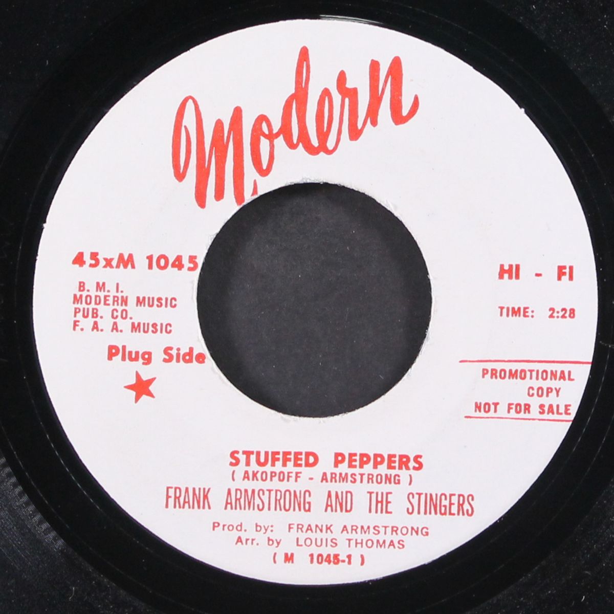 stuffed peppers / feel like i want to holler by FRANK ARMSTRONG & STINGERS
