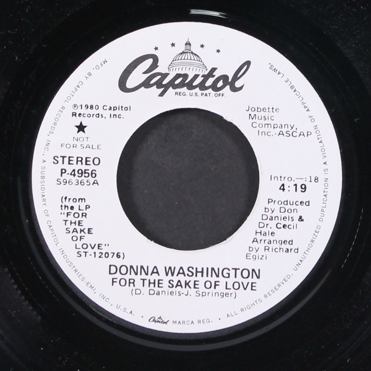 for the sake of love / mono by DONNA WASHINGTON