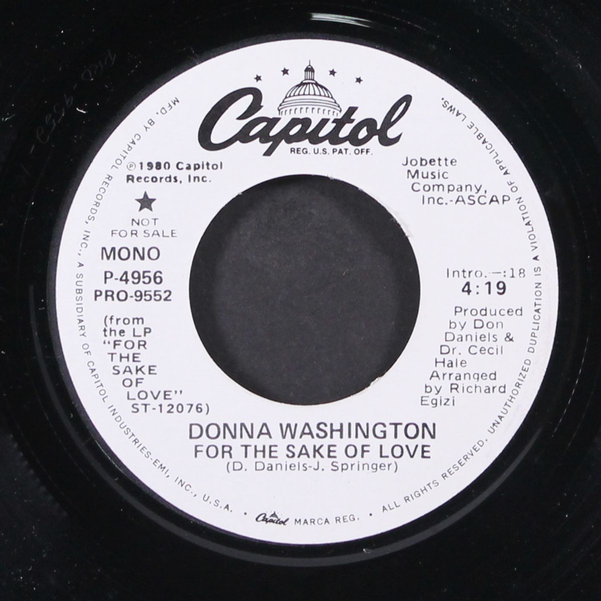 for the sake of love / mono by DONNA WASHINGTON
