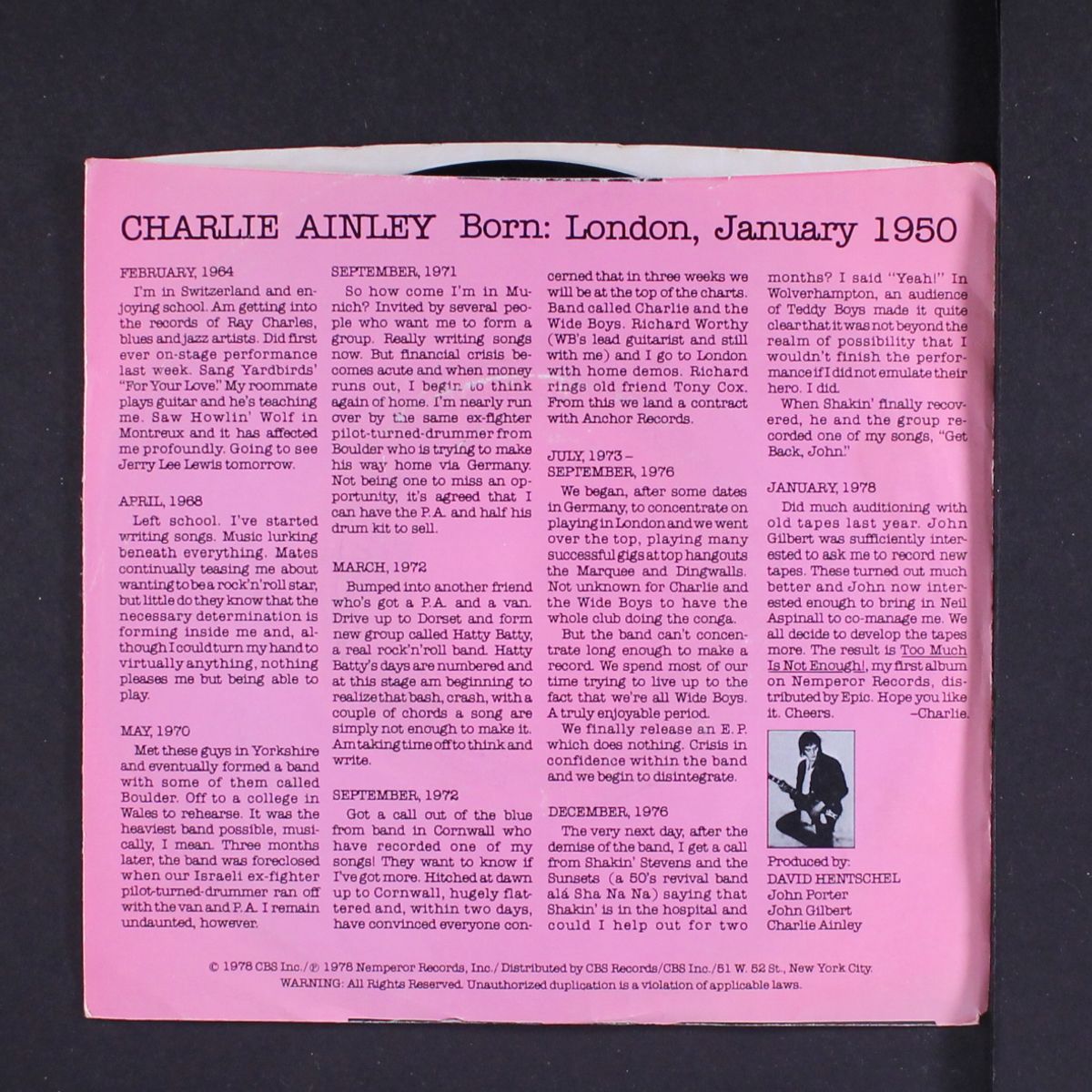 you tell me lies / walk a mile by CHARLIE AINLEY