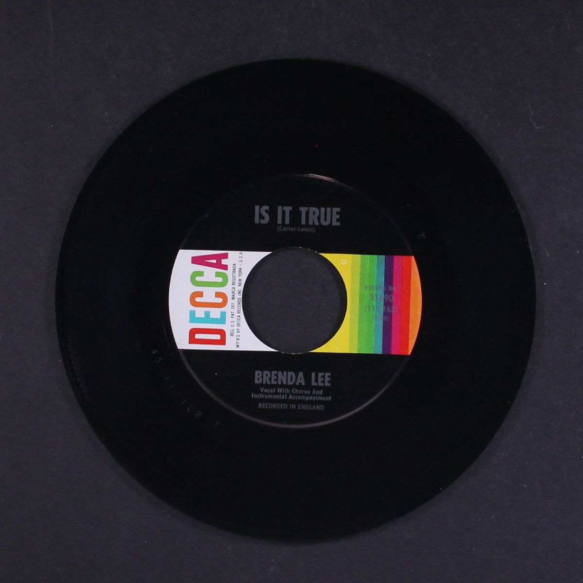 is it true / just behind the rainbow by BRENDA LEE