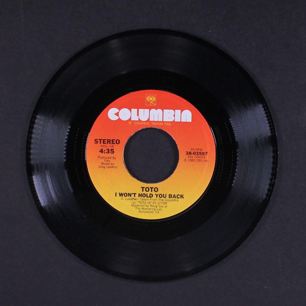 i won't hold you back / afraid of love by TOTO