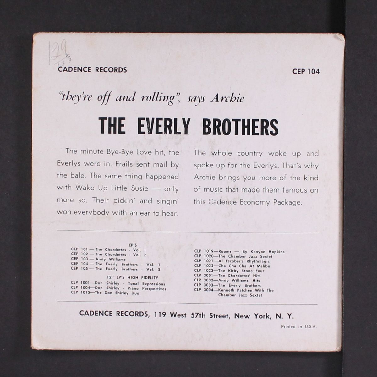 everly bros., vol. 1 by EVERLY BROTHERS