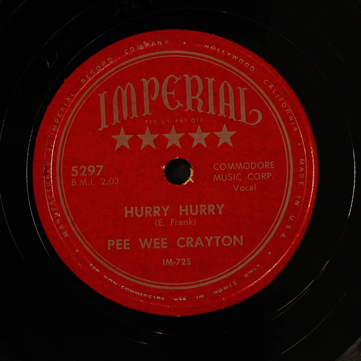 win-o / hurry hurry by PEE WEE CRAYTON