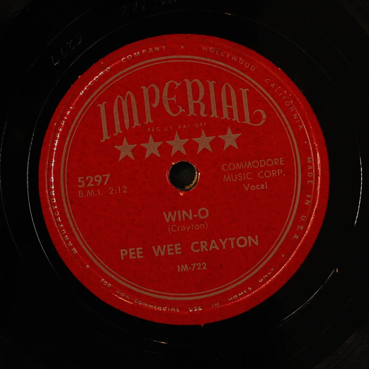 win-o / hurry hurry by PEE WEE CRAYTON