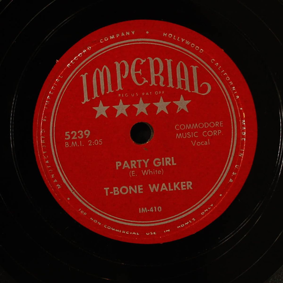 party girl / here in the dark by T-BONE WALKER