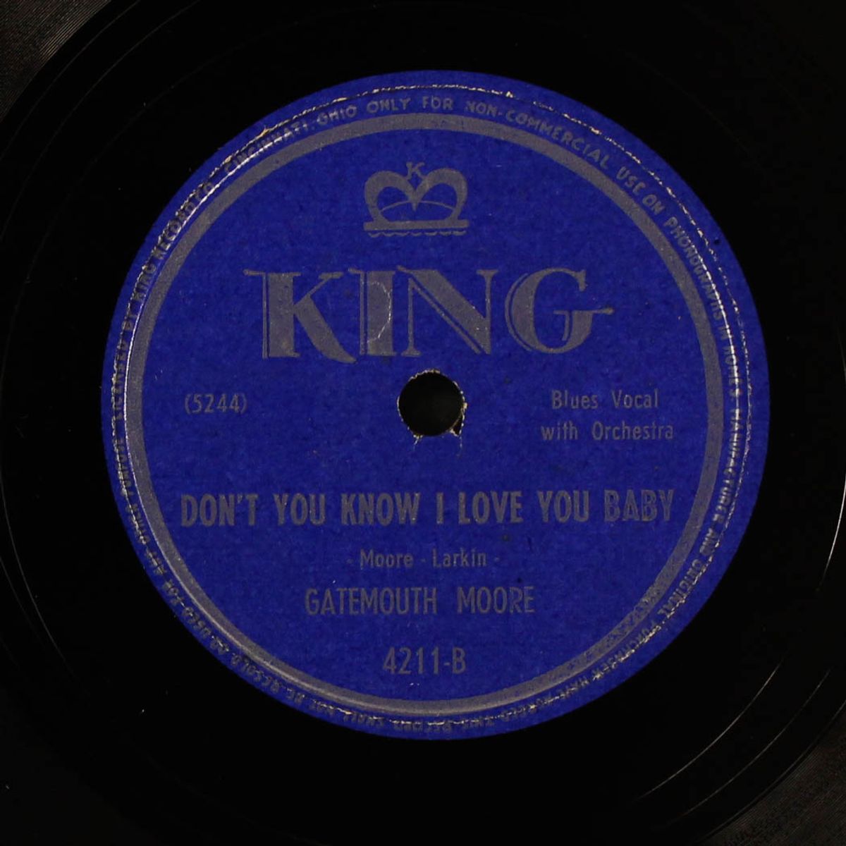 hey, mr. gatemouth / don't you know i love you baby by GATEMOUTH MOORE