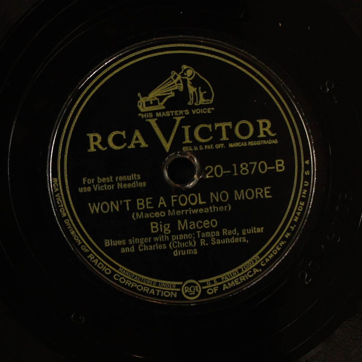 big road blues / won't be a fool no more by BIG MACEO
