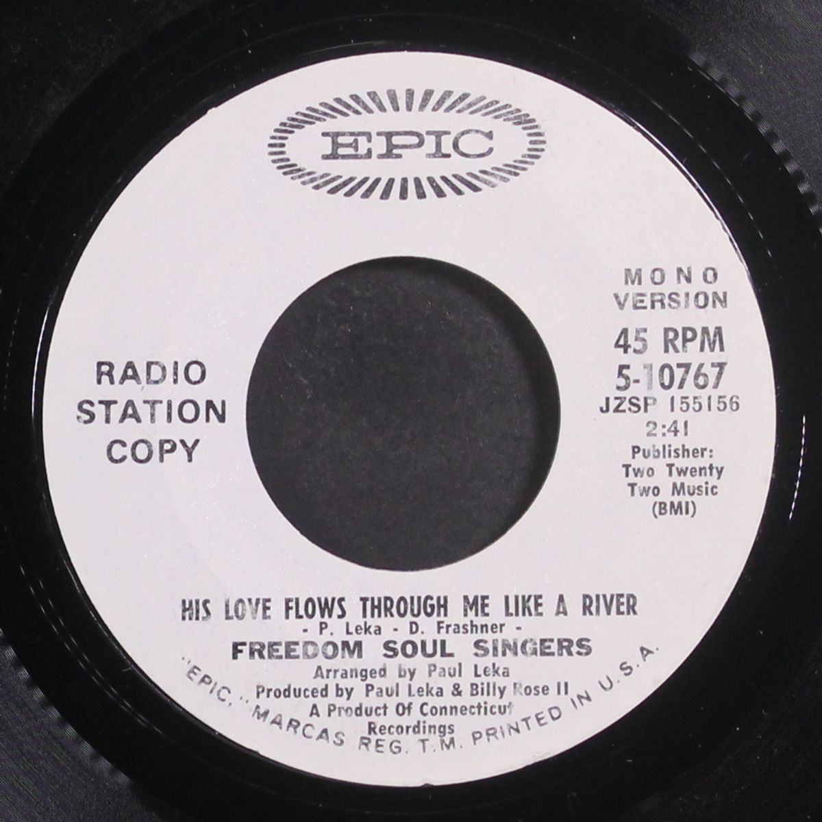 his love flows through me like a river / mono by FREEDOM SOUL SINGERS