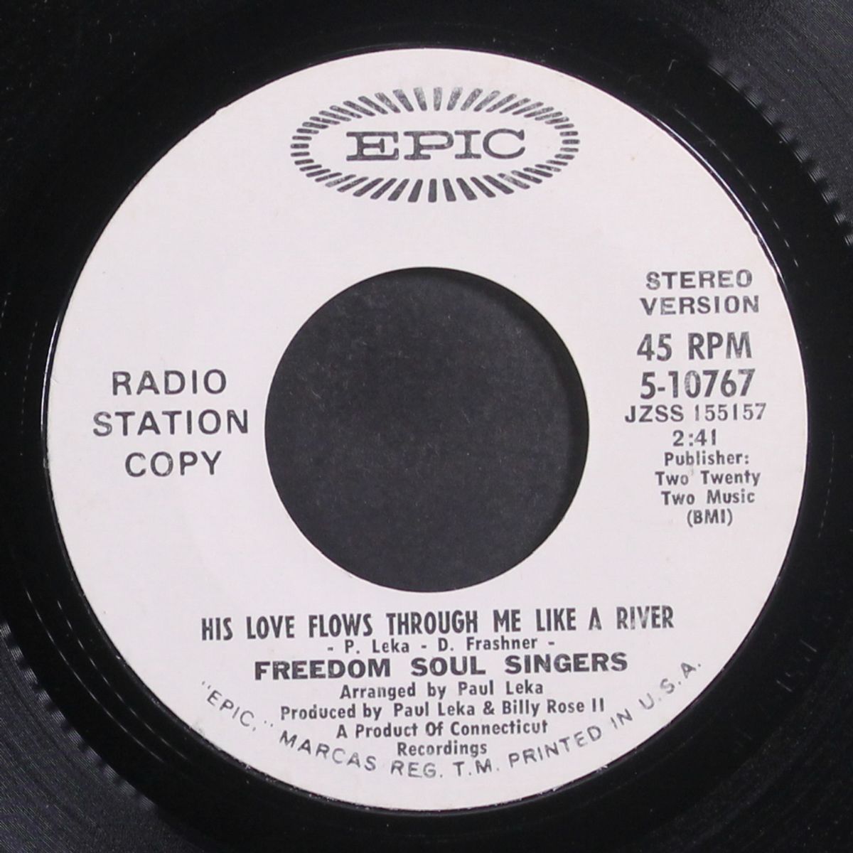 his love flows through me like a river / mono by FREEDOM SOUL SINGERS