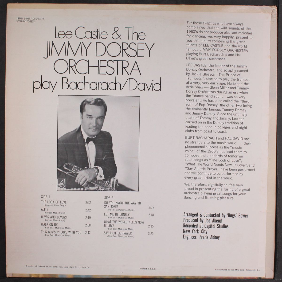 play bacharach/david by LEE CASTLE & JIMMY DORSEY ORCHESTRA