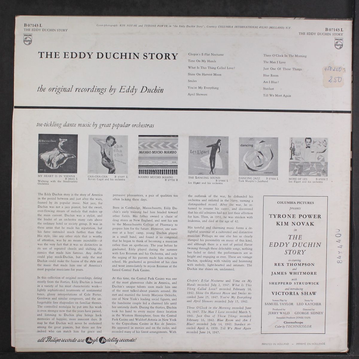 the eddy duchin story by EDDY DUCHIN
