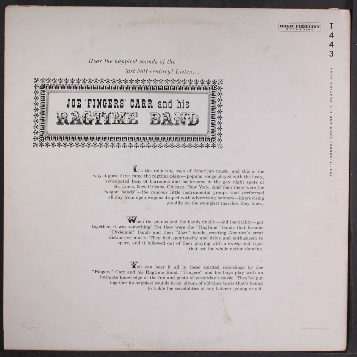 and his ragtime band by JOE 'FINGERS' CARR