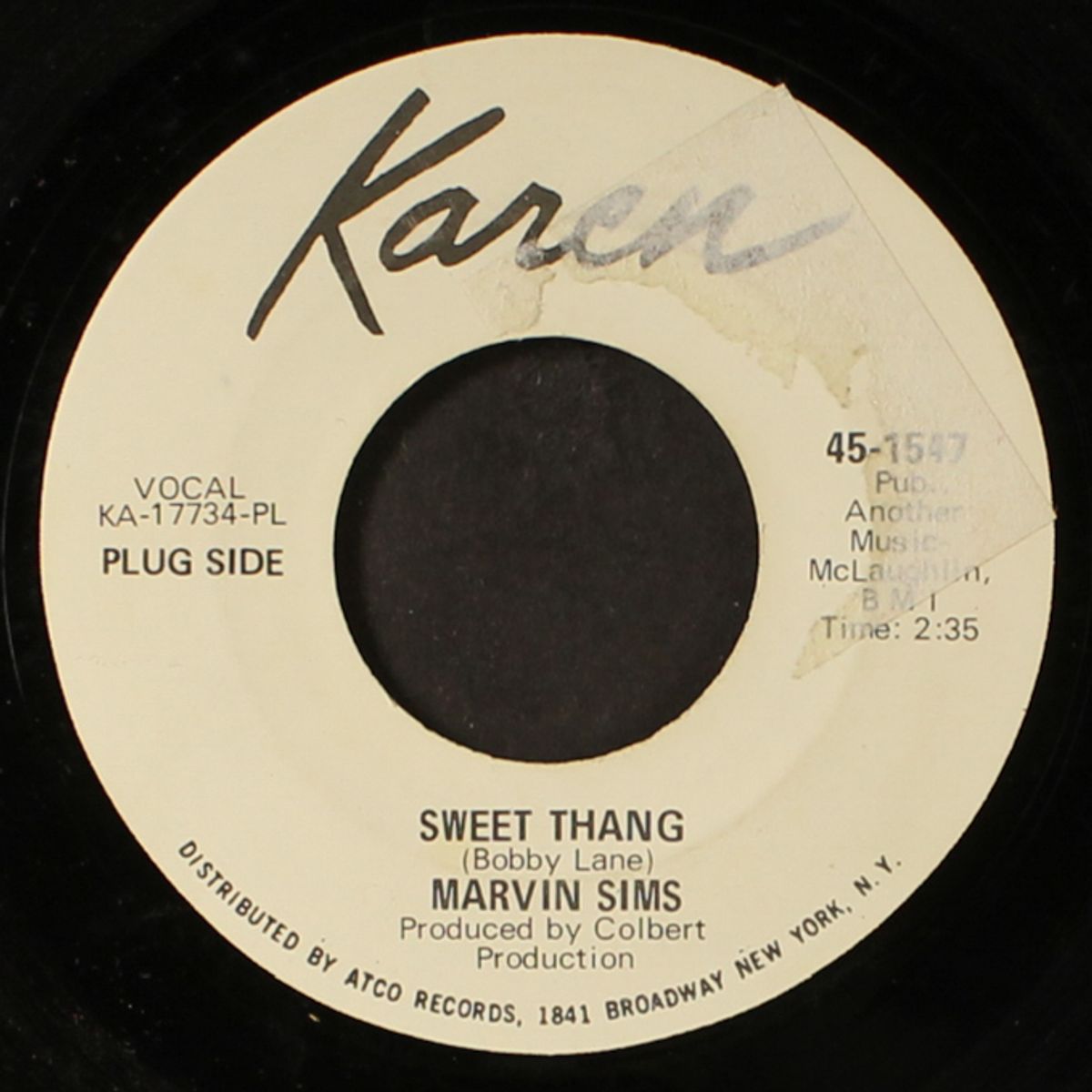 sweet thang / your love is so wonderful by MARVIN SIMS