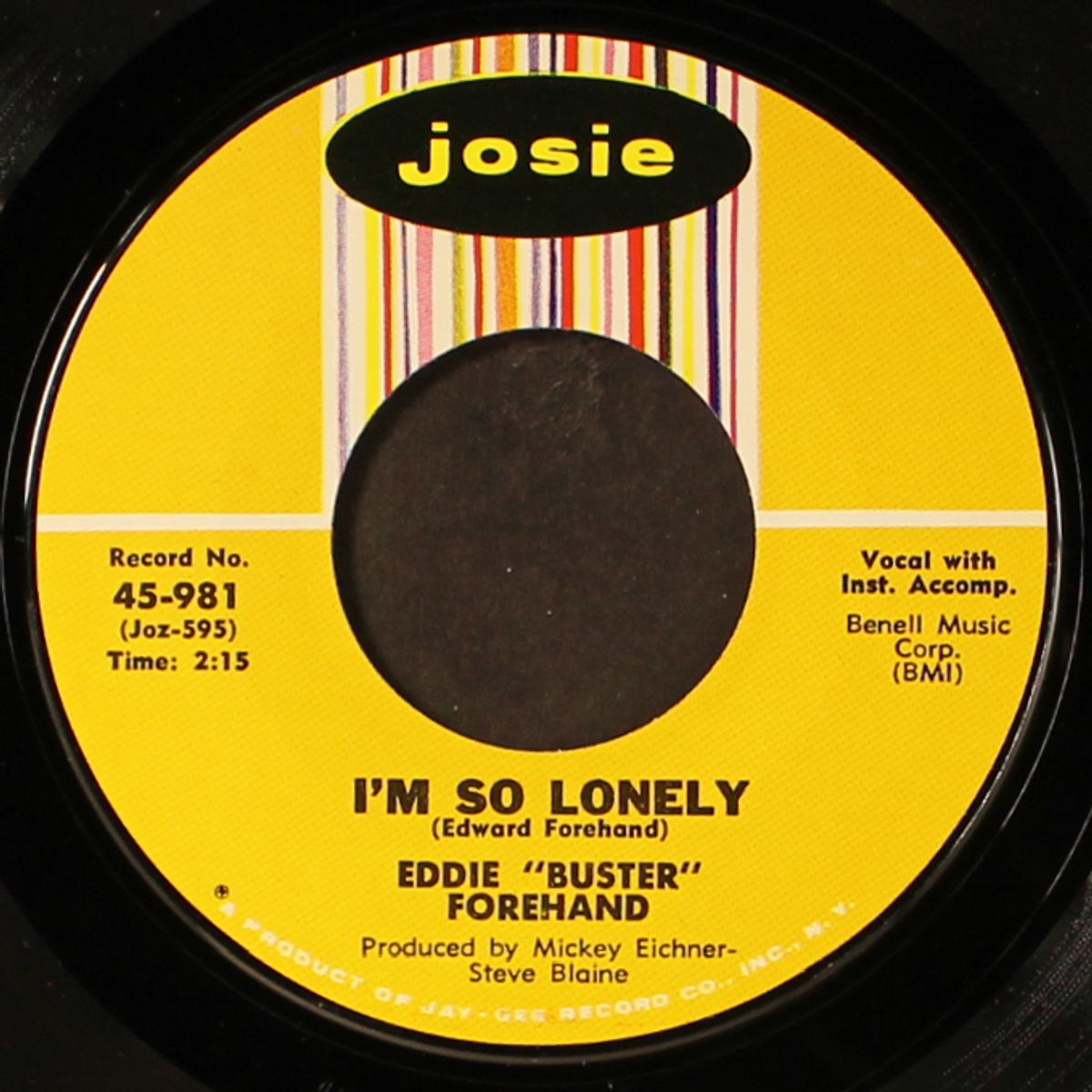 but i do / i'm so lonely by EDDIE 'BUSTER' FOREHAND
