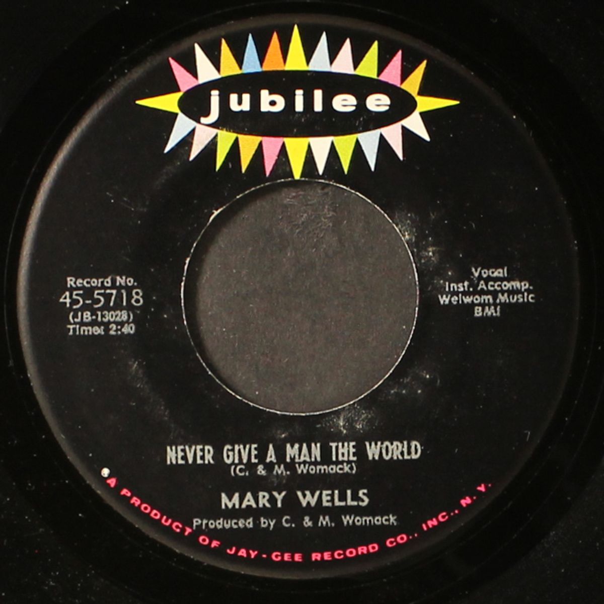 mister tough / never give a man the world by MARY WELLS
