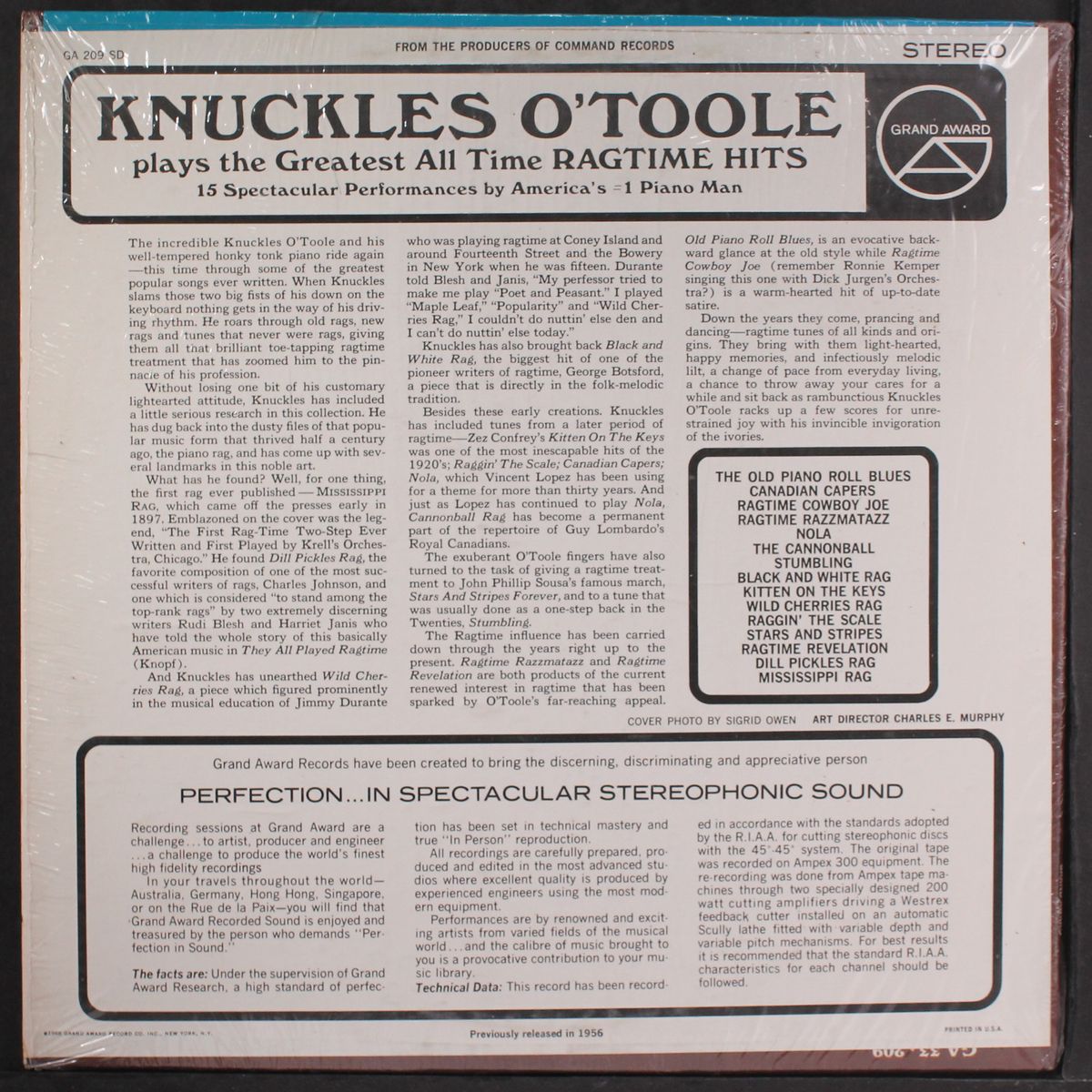 plays the greatest all time ragtime hits by KNUCKLES O'TOOLE