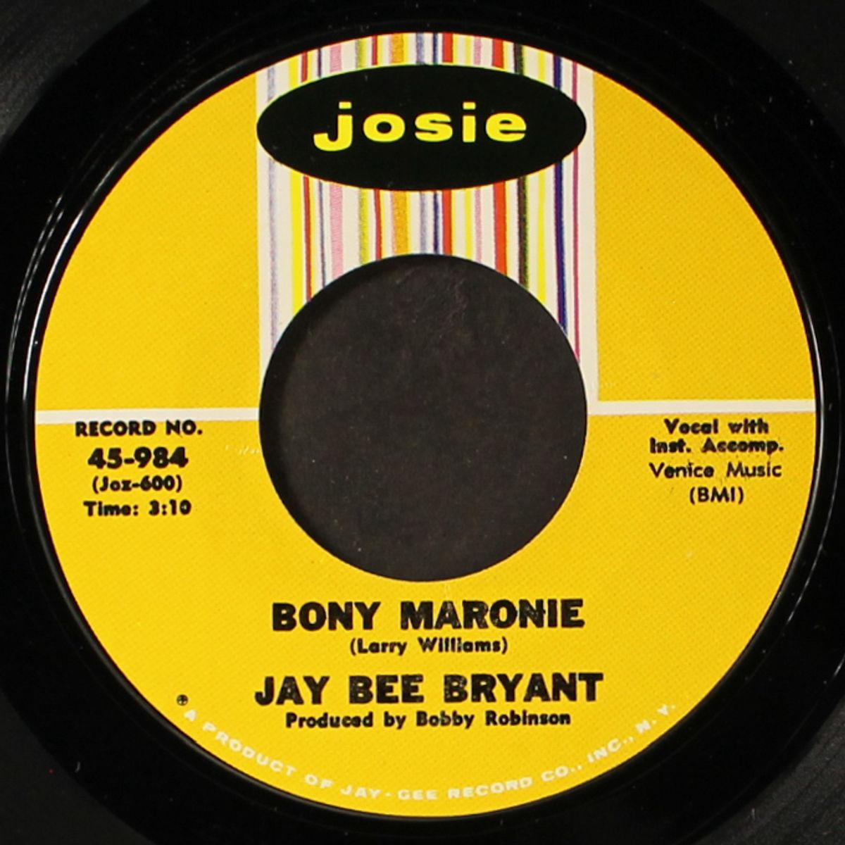 can't believe you wanna leave / bony maronie by JAY DEE BRYANT