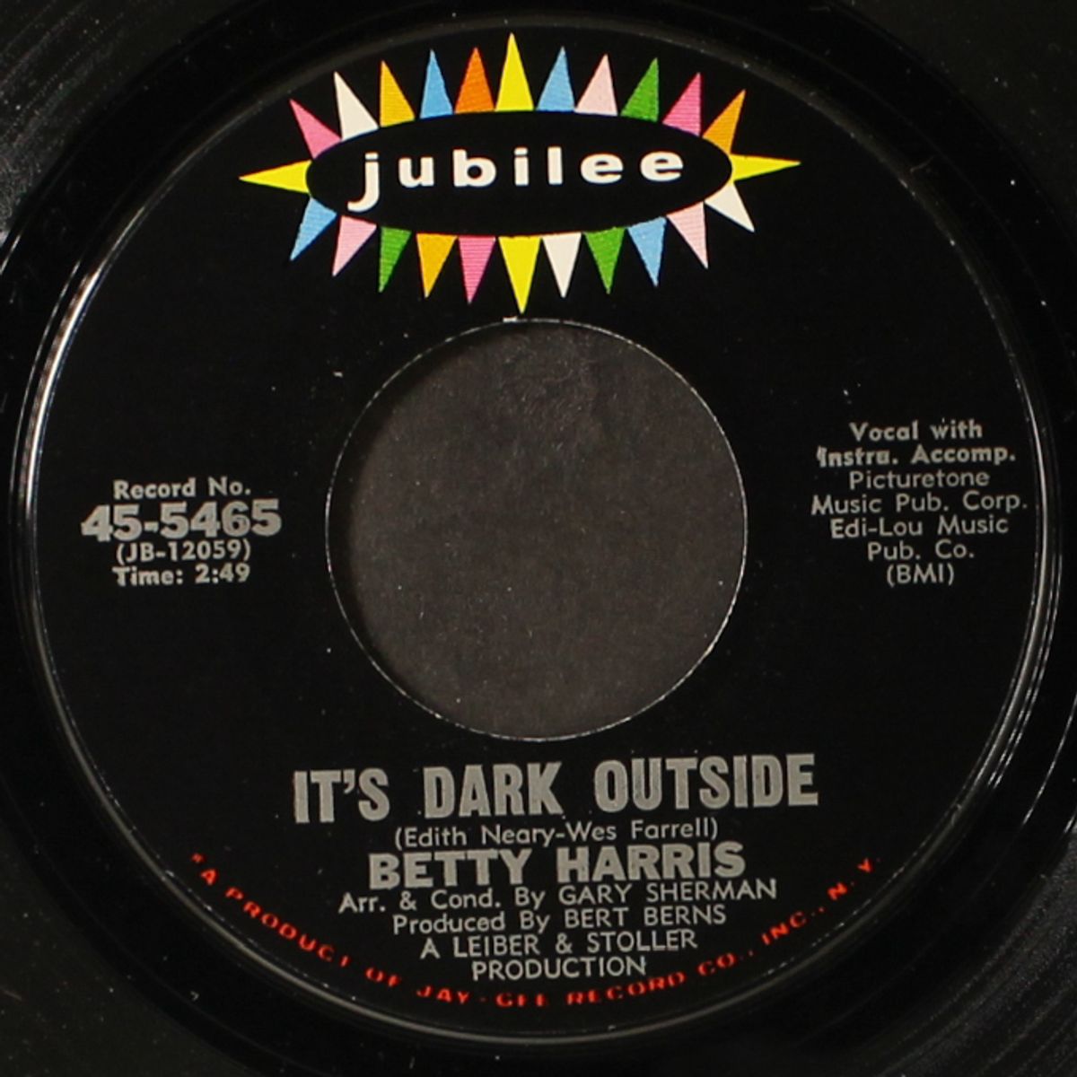 it's dark outside / his kiss by BETTY HARRIS