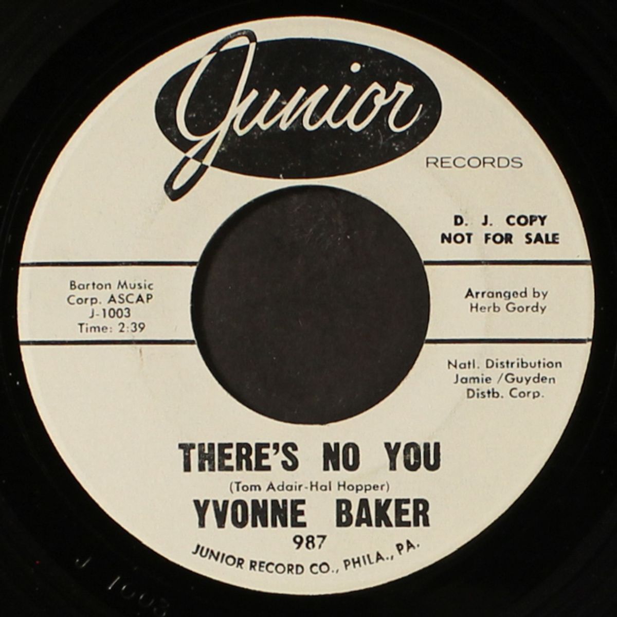 there's no you / foolishly yours by YVONNE BAKER