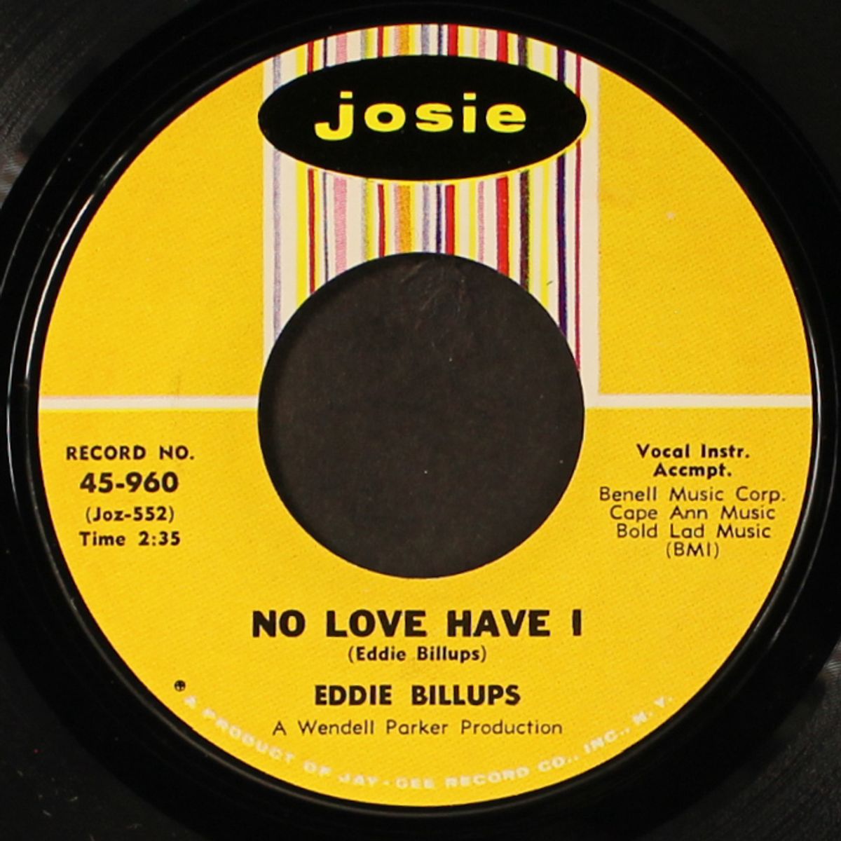 no love have i / my girl by EDDIE BILLUPS